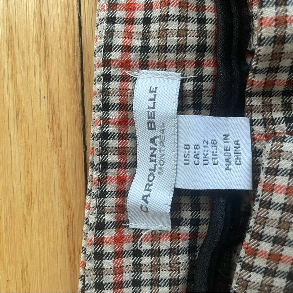 Carolina Belle Trousers in Black and Red Checkered Pattern